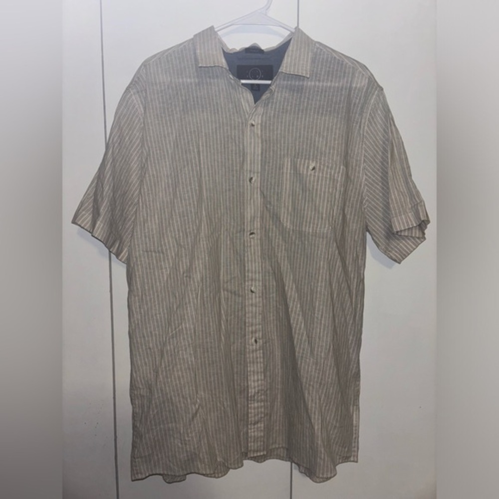 Even Tide linen blend button up
